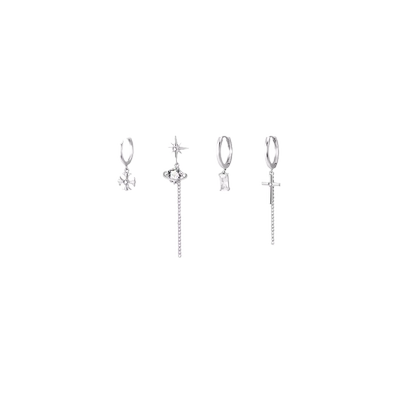 街头甜酷长款流苏耳圈女耳饰