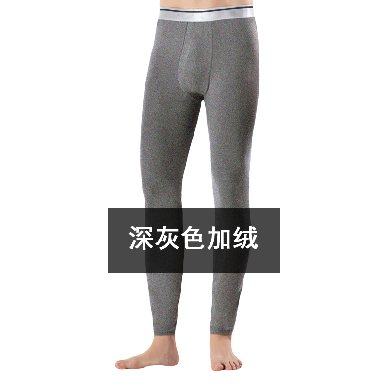 [1 Pile] Dark Greyman Autumn trousers schoolboy Warm pants Plush winter Leggings Self cultivation Woolen trousers Tight fitting Thin Plus Size Woollen trousers