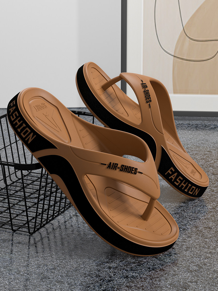 Mn's Summr Flip-Flops With Cushioning, Outdoor War, Non-Slip, Trndy Soft Sol Bach Thong Sandals, Casual And_voghion.com