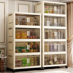 Thickened Storage Cabinet Storage Cabinet Foldable Storage Cabinet For Home Bedroom Baby Wardrobe Multi-layer Movable kids Toy
