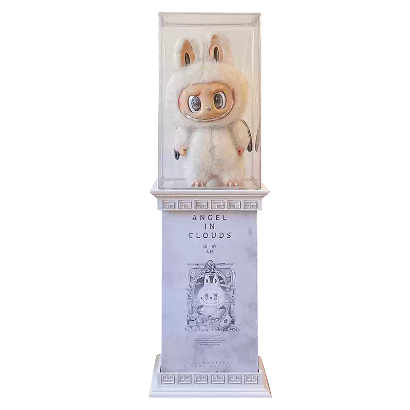 拉布布zimomo大天使展示盒透明labubu大首領羅馬柱展示櫃-淘寶Taobao