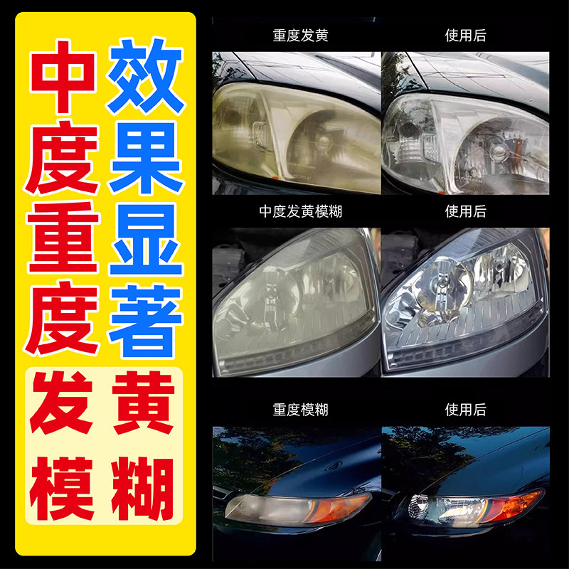汽车大灯清洗翻新神器，告别黄灯，照亮夜路！