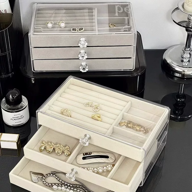 Acrylic multilayer storage system, earrings, necklace, antioxidant ring, accessory, storage box, table dressing table