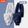 Boys' pure cotton and fleece sports trousers, spring and autumn styles
