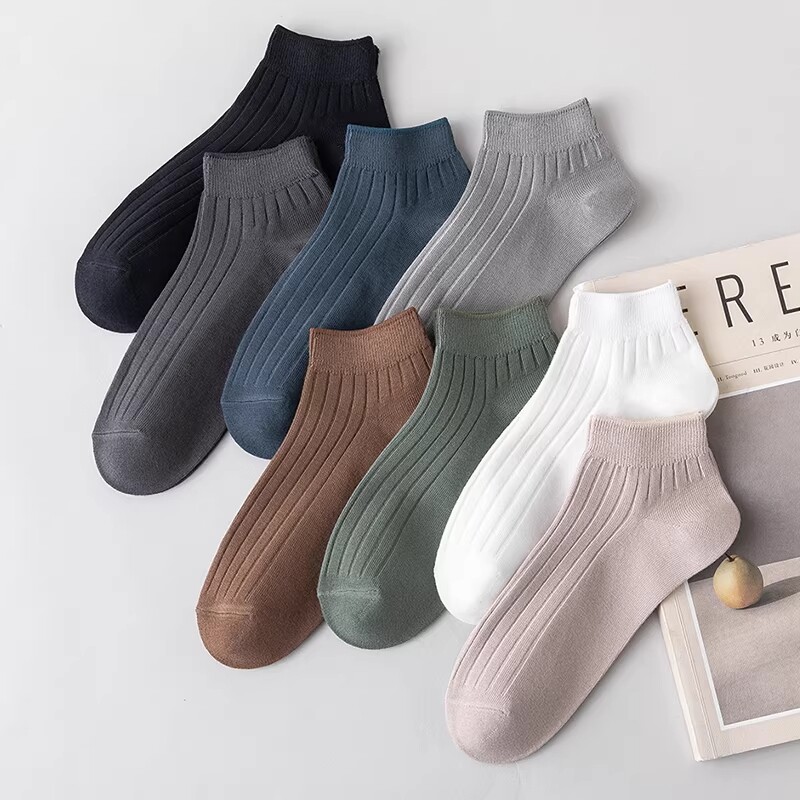 Zhuji socks for men in spring and summer, made of pure cotton, odorless, sweat absorbing, breathable, men's short socks in spring and autumn, thin elastic leather shoes, men's socks
