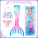 Mermaid Tail ເດັກນ້ອຍ Split Swimsuit Princess Skirt ເດັກນ້ອຍ Swimsuit ເດັກຍິງເດັກຍິງ Mermaid ຫາງ Costume Summer ເຄື່ອງນຸ່ງຫົ່ມ