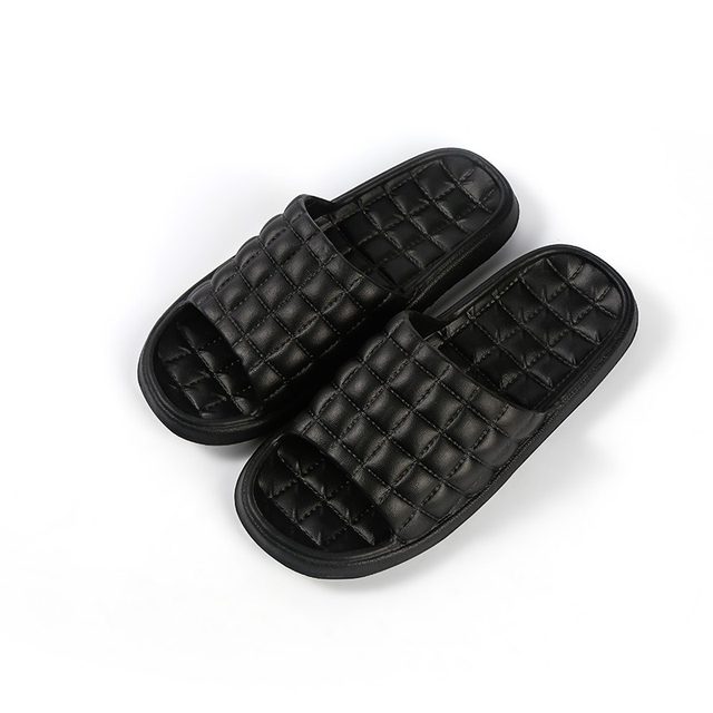 Strait Tiger Slippers Summer Soft Bottom Indoor Silent Anti-Slip Bathroom Household Bathing Home Couple Slippers