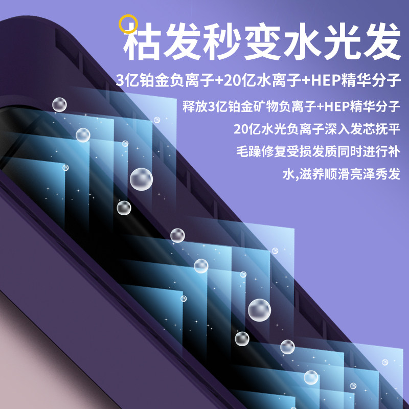 Hair straightener hair dryer HT01 Huaqiangbei straight plate splint straight hair comb negative ion does not hurt hair wet and dry use
