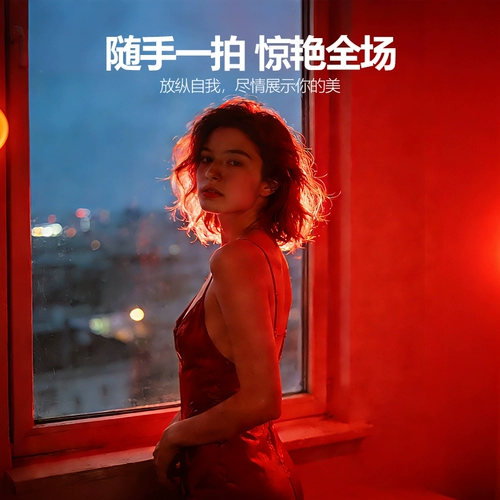 微笑鲨 Фонарь, портативный атмосферный заполняющий свет, многоцветный светодиодный светильник