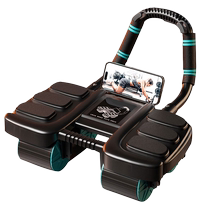Six-Elbow Four-Wheel Abdominal Wheel Automatic Rebound Mens and Womens Abdominal Roll Fitness Equipment Artifact Sports Home Abdominal Muscle Wheel