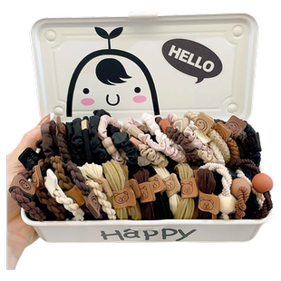 高马尾发绳发圈头绳女生2023新款高弹力橡皮筋扎头发成人皮套头饰