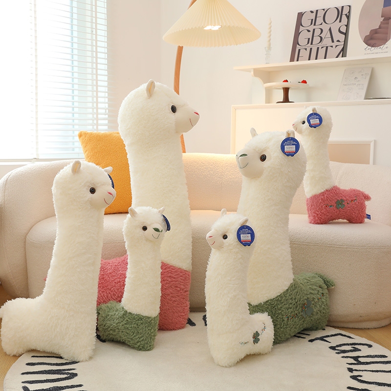 Long Alpaca Plush Pillow Doll for Sleeping, Leg-Hugging Stuffed Toy, Gift for Boys and Girls, Animal-Shaped Healing Plush Toy
