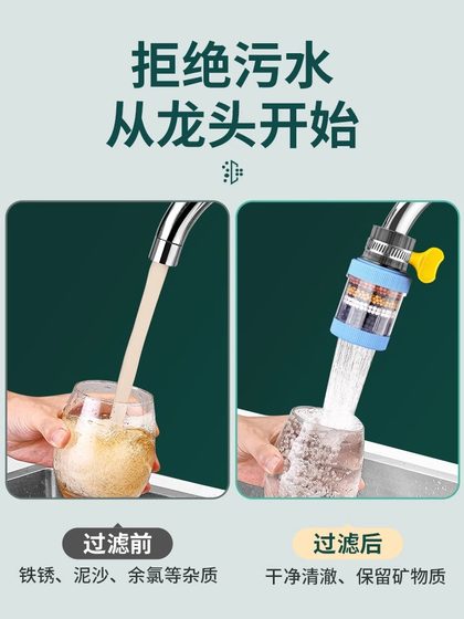 水龙头延伸过滤器通用防溅嘴厨房净水神器家用自来水通用净化花洒