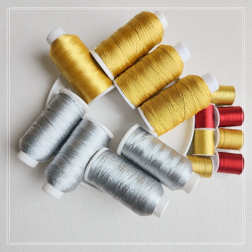 Шелковые нитки, плетеный браслет ручной работы, аксессуар, материал, золото и серебро