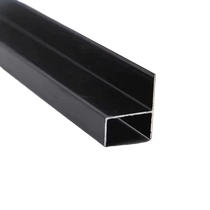 Public health partition accessories hardware 12 18mm door edge strip aluminum alloy h-shaped partition door edge strip profile
