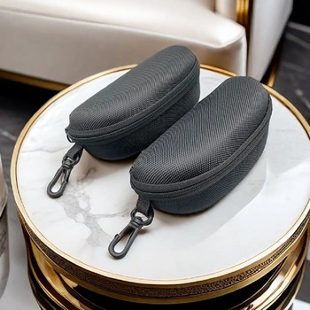 Glasses box men portable sunglasses sunglasses large box storage men's eyes large anti-compression mirror box women's zipper