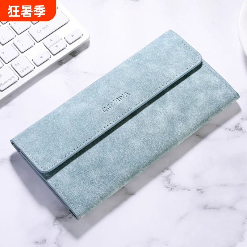 Shankou Men's Long Wallet 2026 New Model Wallet Unisex Card Holder Integrated Women's Id Holder Lightweight Black