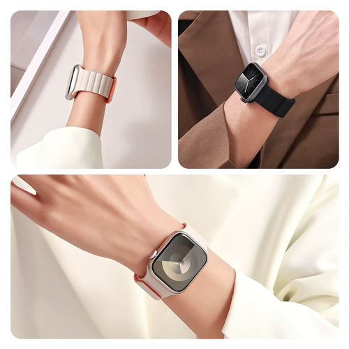 Применимо AppleWatch8 ремешок Apple Watch S9 Generation Iwatch7/6/5/SE/4/3/2/2/1 Силиконовый клей два -розетки Творческого движения Мужчины и новое женское поколение Ultra2 Smart Starlight