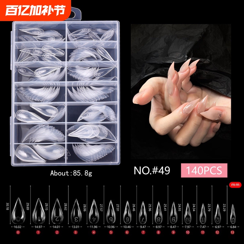 Short Cat Claw Nail Forms 140 Pieces Transparent Wearable Hollow Claw Nail Art Forms Dragon Claw Nail Pieces Eagle Claw Mold