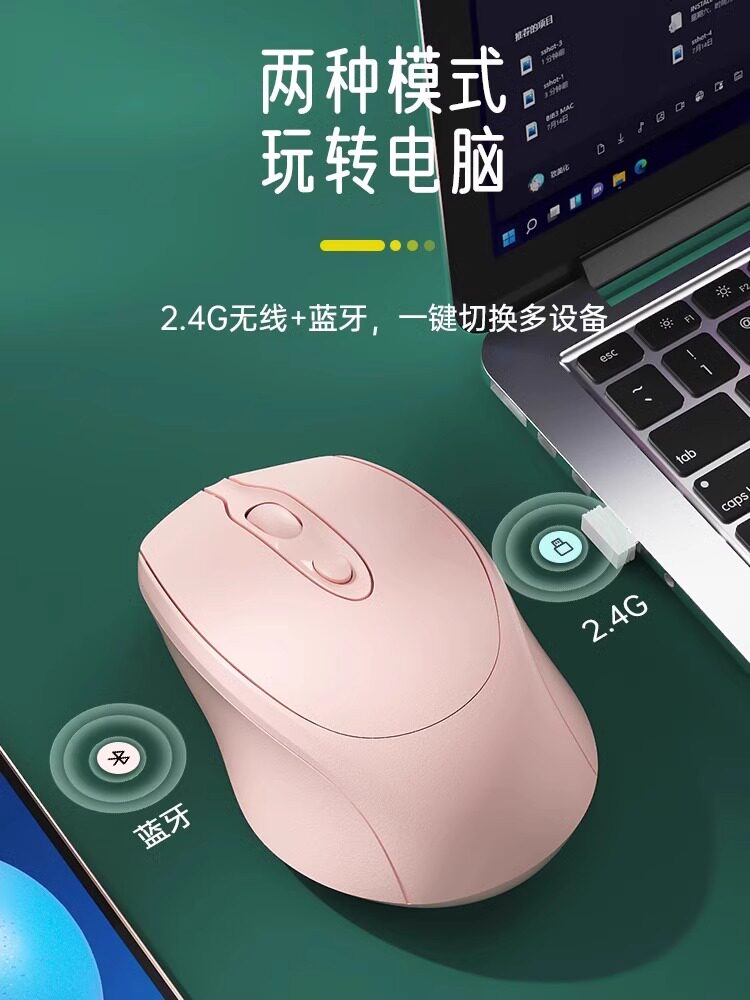 DELL 무선 블루투스 마우스에 적합 무소음 충전식 배터리 태블릿 PC 노트북 여성용 범용 엔지니어링 인체
