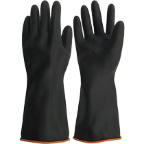 Gants industriels résistants à lacide caoutchouc et à la résistance alcaline Protection contre la corrosion chimique Laupo Waterproof Abrasion résistant à labrasion Caoutchouc noir