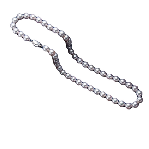 天然淡水正圆强光高品质珍珠项链网红明星同款妈妈母亲节珠链礼物