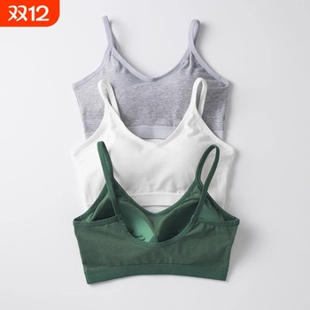 Sports beauty vest wrapped in chest thin style without steel ring underwear for women's bra gathered bra suspender anti-exposure small breasts