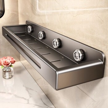 Bathroom invisible storage rack bathroom punch-free wall hanging artifact washbasin toiletries storage rack