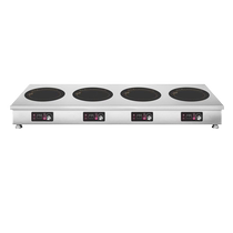 Commercial multi-head induction cooker electric ceramic stove three-four-six-burner stove tinfoil flower nail powder claypot rice stove spicy hot pot high power