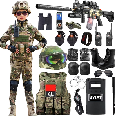 儿童特种兵玩具枪套装特警衣服