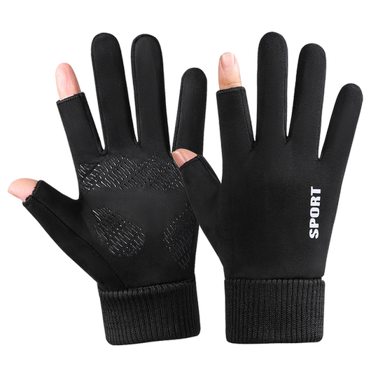 Winter gloves suede plus velvet warm touch screen for men and women