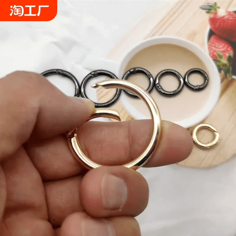 バッグリングバックルキーリングリング荷物アクセサリー開閉可能な金属ラウンドリング春バックル 2023 絶妙な
