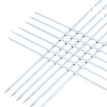 Stainless steel barbecue skewers 304 stainless steel flat barbecue skewers iron barbecue needle mutton skewers barbecue tools