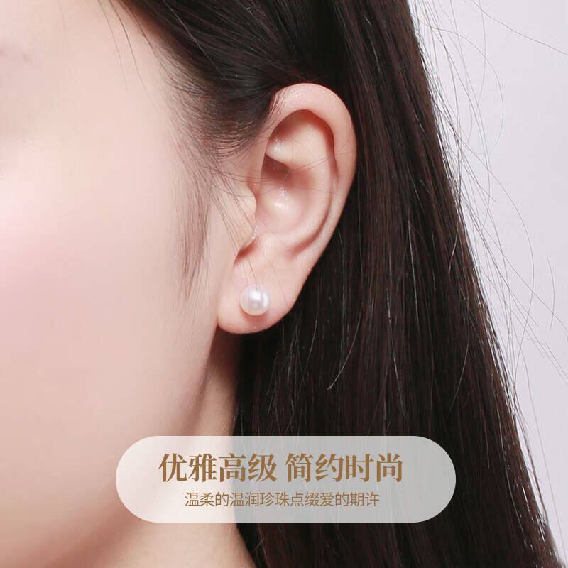 akoya日本海水珍珠18K金圆珠耳钉,天女光般的优雅?-耳饰-淘宝好物网