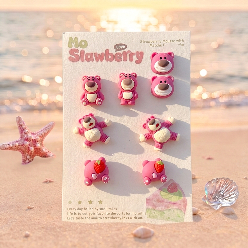 New Korean-Style Cartoon Cute Doll Shoe Charms for Girls, Detachable Accessories, Shoe Buckle Flowers DIY