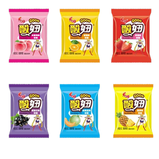 酸妞软糖怀旧8090糖果零食二代混合散装水果味多种童年酸甜草莓