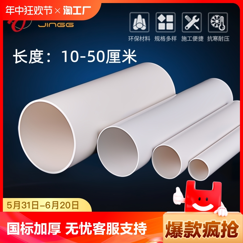 <!--pvc管给排水管配件50下水管道160塑料管材管件外直径75小短管110-->