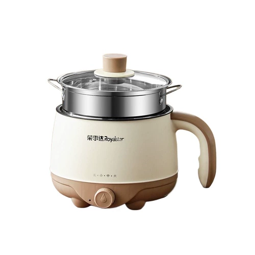 Rongshida Cooking Pot Dormitory Студент Многофункциональный маленький электрический кастрюль с лапшой маленький семейный мини -один горшок горячий горшок