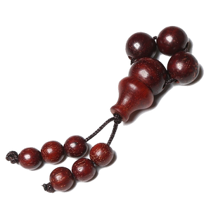 高密度小叶紫檀木料圆三通佛头塔葫芦佛珠星月金刚菩提手串配饰件