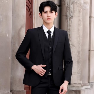 Suit suit men's coat Korean style slim groom wedding business casual professional formal dress shirt set