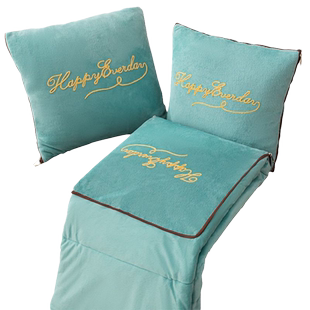 冬季加厚多功能车载办公室抱枕被子两用四季通用二合一靠枕午睡毯