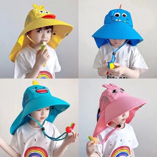 Children's sun hats, seaside sun hats, sun hats, boys 2024 summer hats, girls fisherman hats, big brim