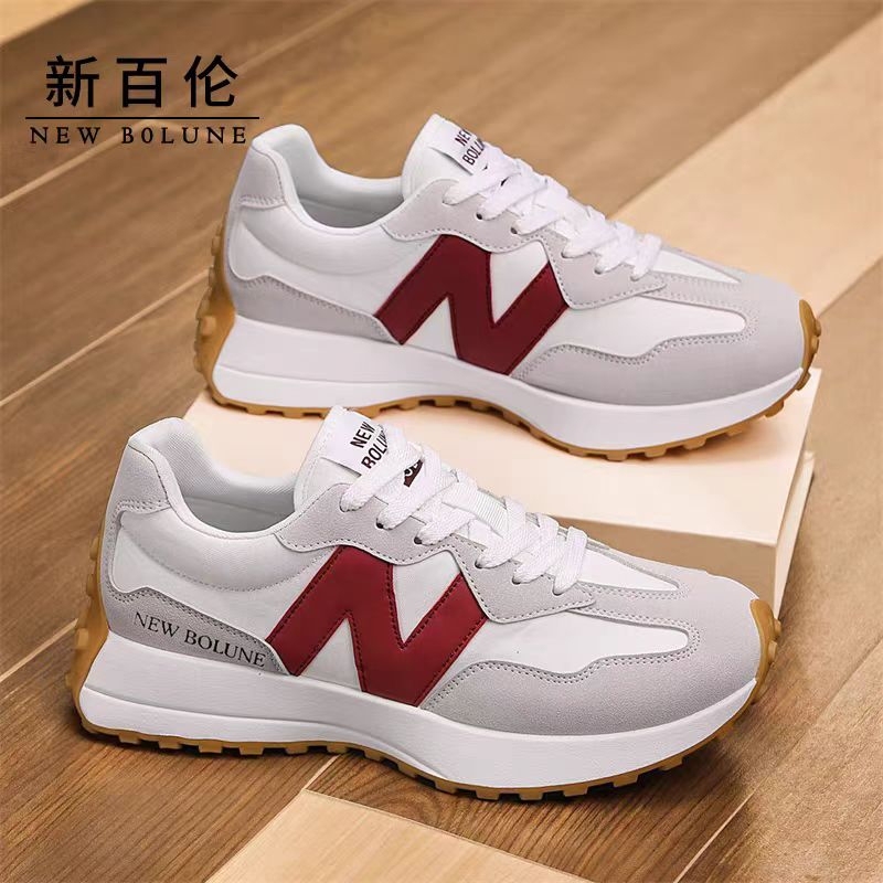 New Bolune/New Balance Men's and Women's Shoes Autumn 327 Thick-Soled Forrest Gump Shoes Couple Casual Running Trendy Shoes