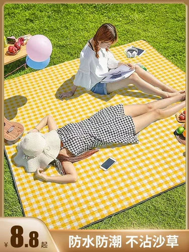 Дорожная пляжная палатка для пикника, водонепроницаемый портативный ковер для кемпинга, увеличенная толщина