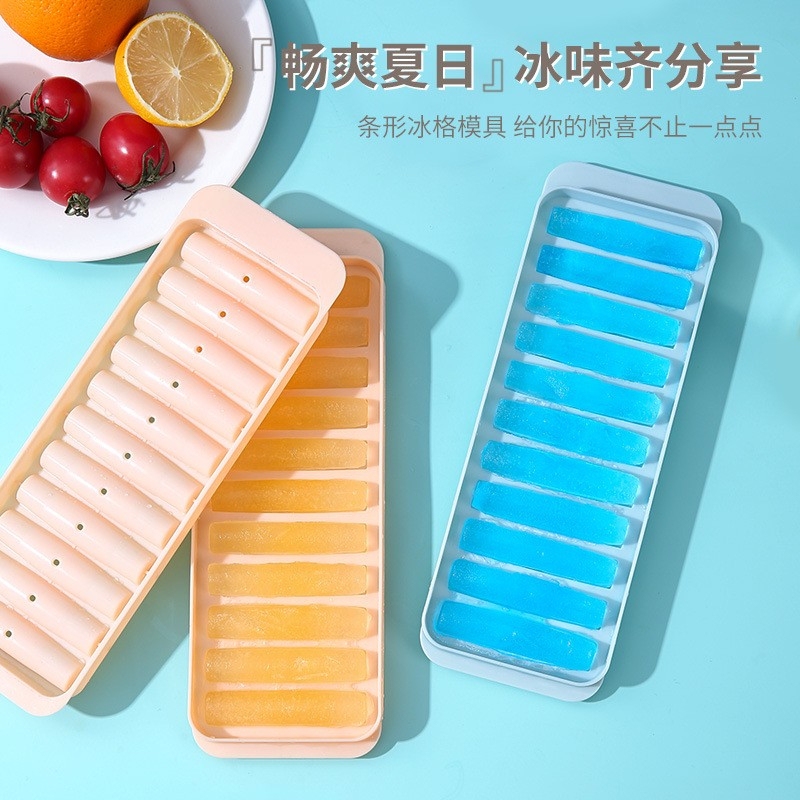 Ice Cube Molds, Ice Bar Molds, Long Ice Block Molds, Can-Shaped Ice Maker, Ice Box with Lid, Large Capacity, Sealed