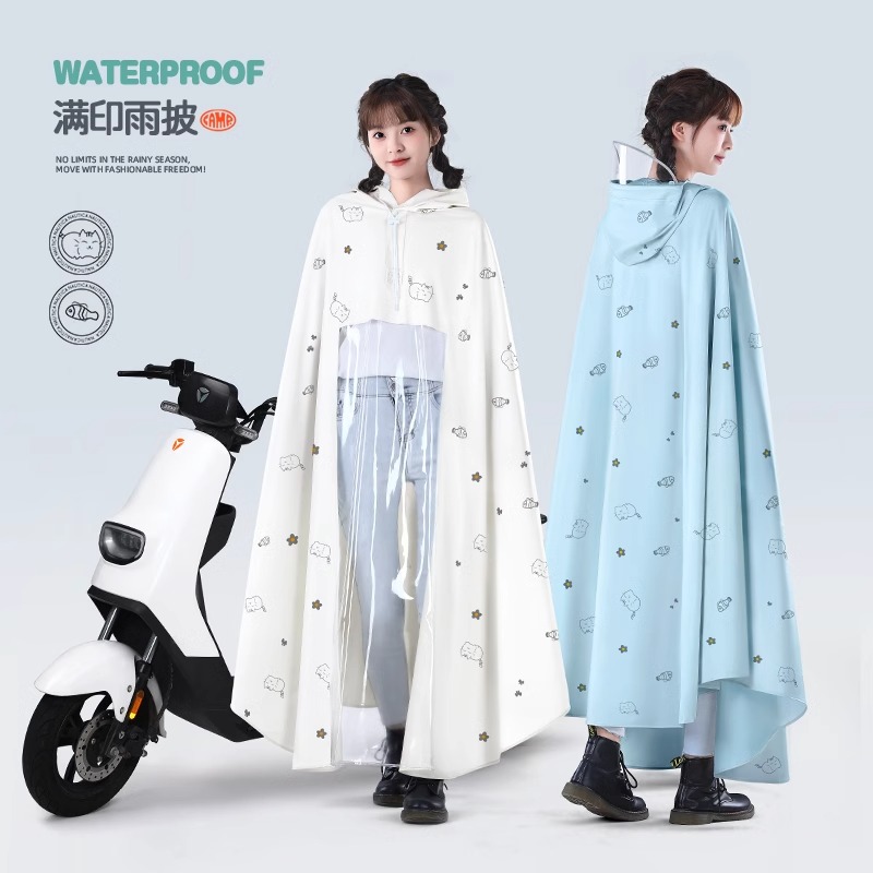 电动电瓶车雨衣女款全身防暴雨专用加大加厚2025新款摩托骑行雨披解析