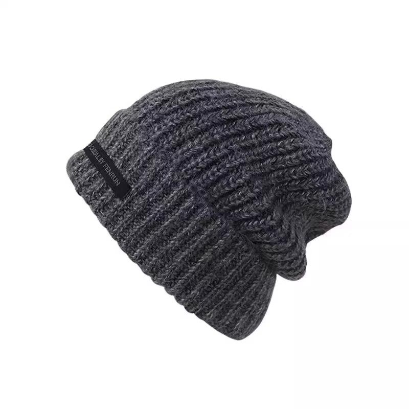 毛线帽男士秋冬帽子潮男款保暖百搭冷帽宽松大头围显脸小针织帽男 5