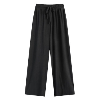 A pair of ice silk wide-leg pants with zero sense breathability and non-heat