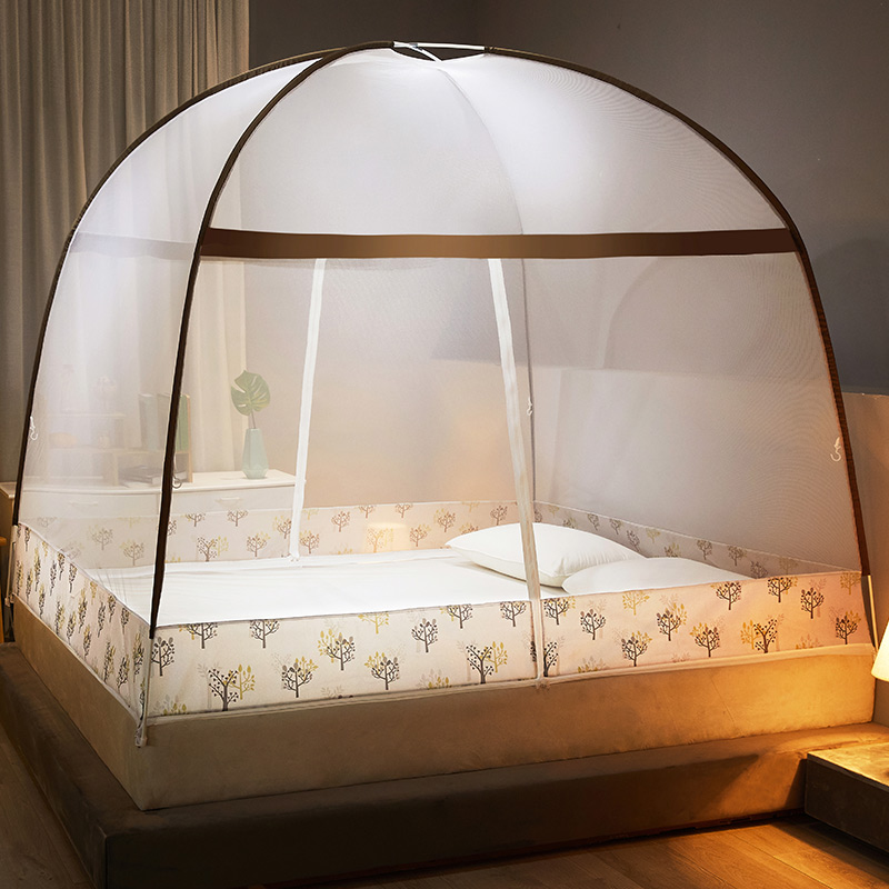 Woods - More SpaceInstallation free Mongolian yurts Mosquito net household 1.8 Rice bed 1.5m student dormitory 1.2m Tent Single person encryption Mosquito net