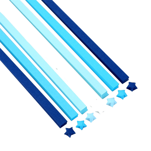 渐变色星星折纸条叠星星瓶彩色纸条编五角星瓶手工纸幼儿园手工课学生520瓶子儿童生日礼物夜光双面创意许愿